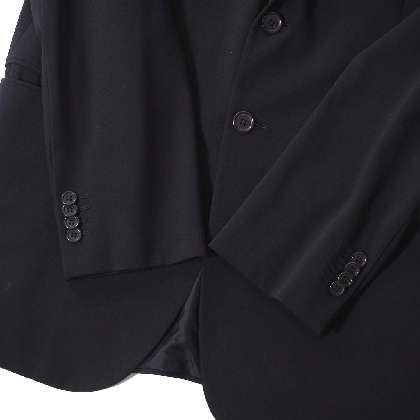 ジョルジオアルマーニ GIORGIO ARMANI イタリア製 ストレッチ スーツ ジャケット パンツ 52 ブラック メンズ 正規品 6-YA017