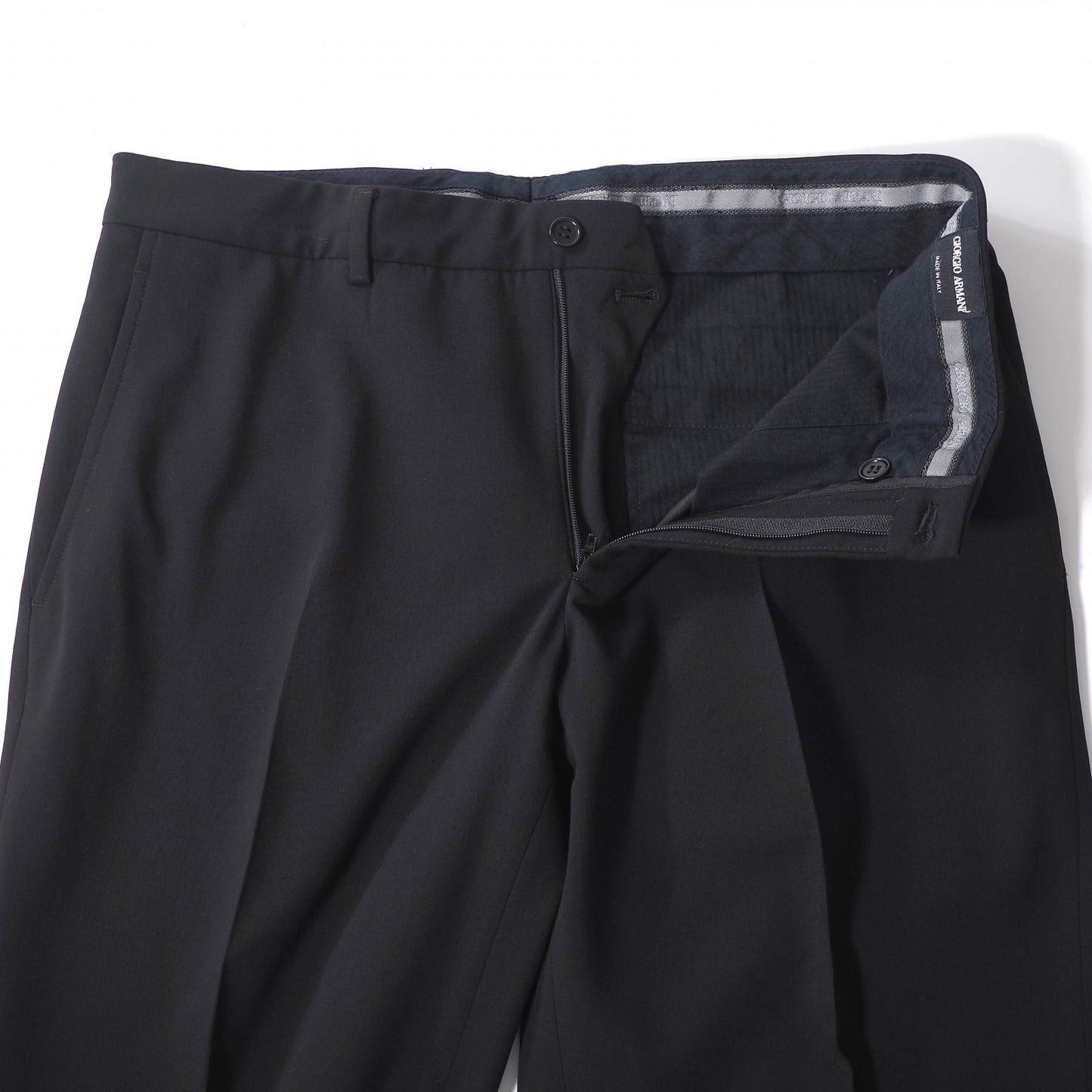 ジョルジオアルマーニ GIORGIO ARMANI イタリア製 ストレッチ スーツ ジャケット パンツ 52 ブラック メンズ 正規品 6-YA017