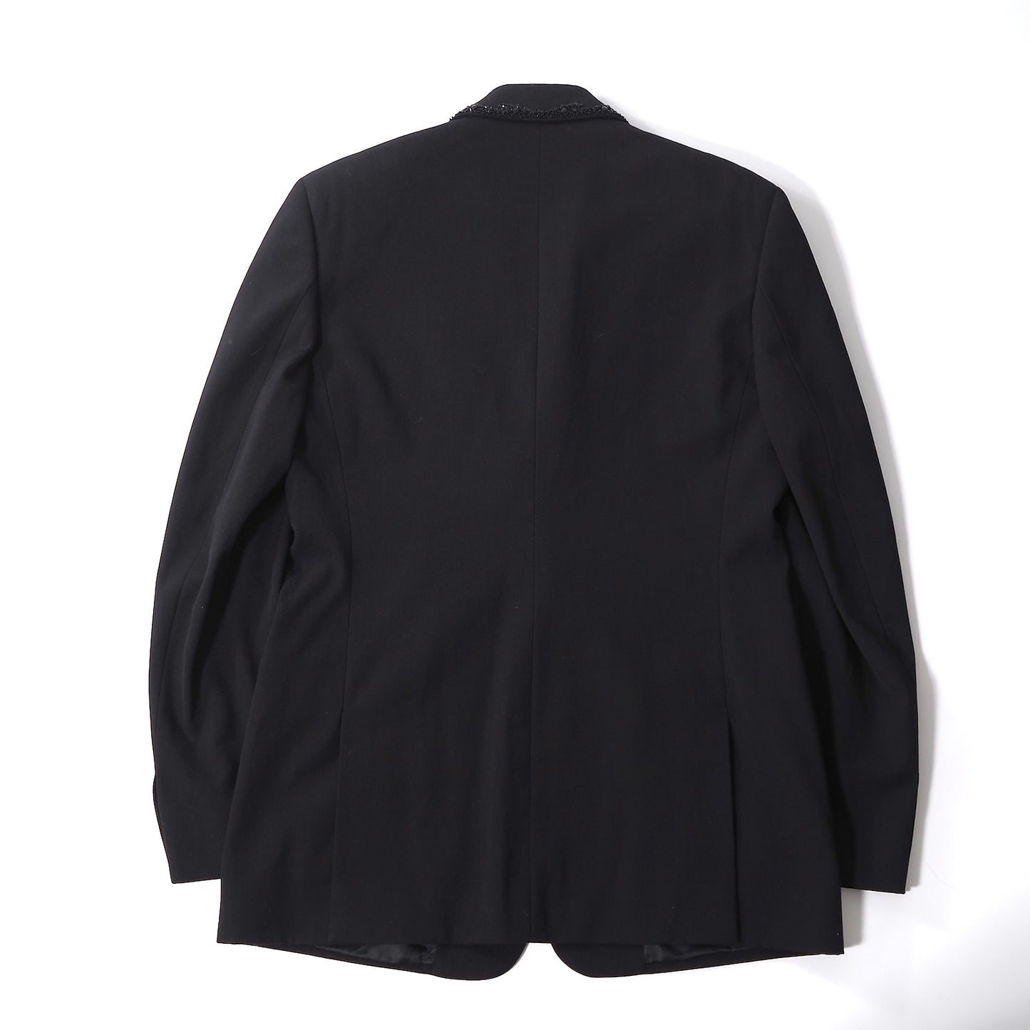 美品 ジャンニヴェルサーチ GIANNI VERSACE ヴィンテージ ウール 装飾 ジャケット 48 ブラック メンズ 正規品 6-YA022