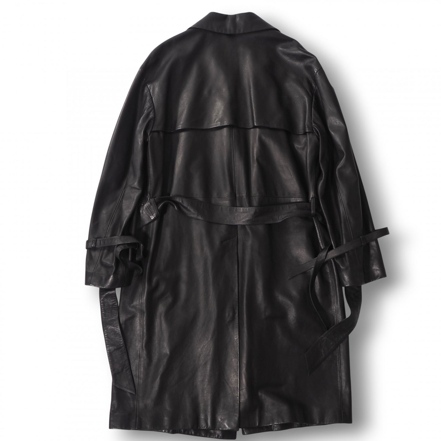 グッチ GUCCI トムフォード期 レザー トレンチコート 46 ブラック メンズ 正規品 6-YA025