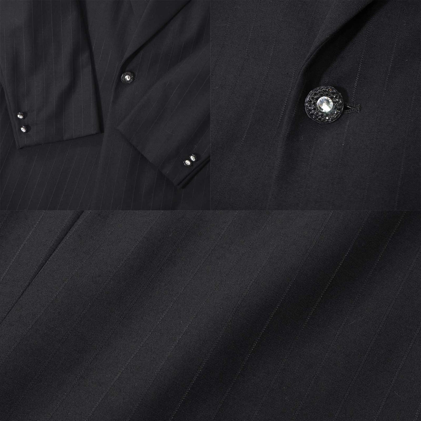 ジャンニヴェルサーチ GIANNI VERSACE ヴィンテージ ウール スーツ ロングジャケット パンツ 48 ブラック メンズ 正規品 6-YB027