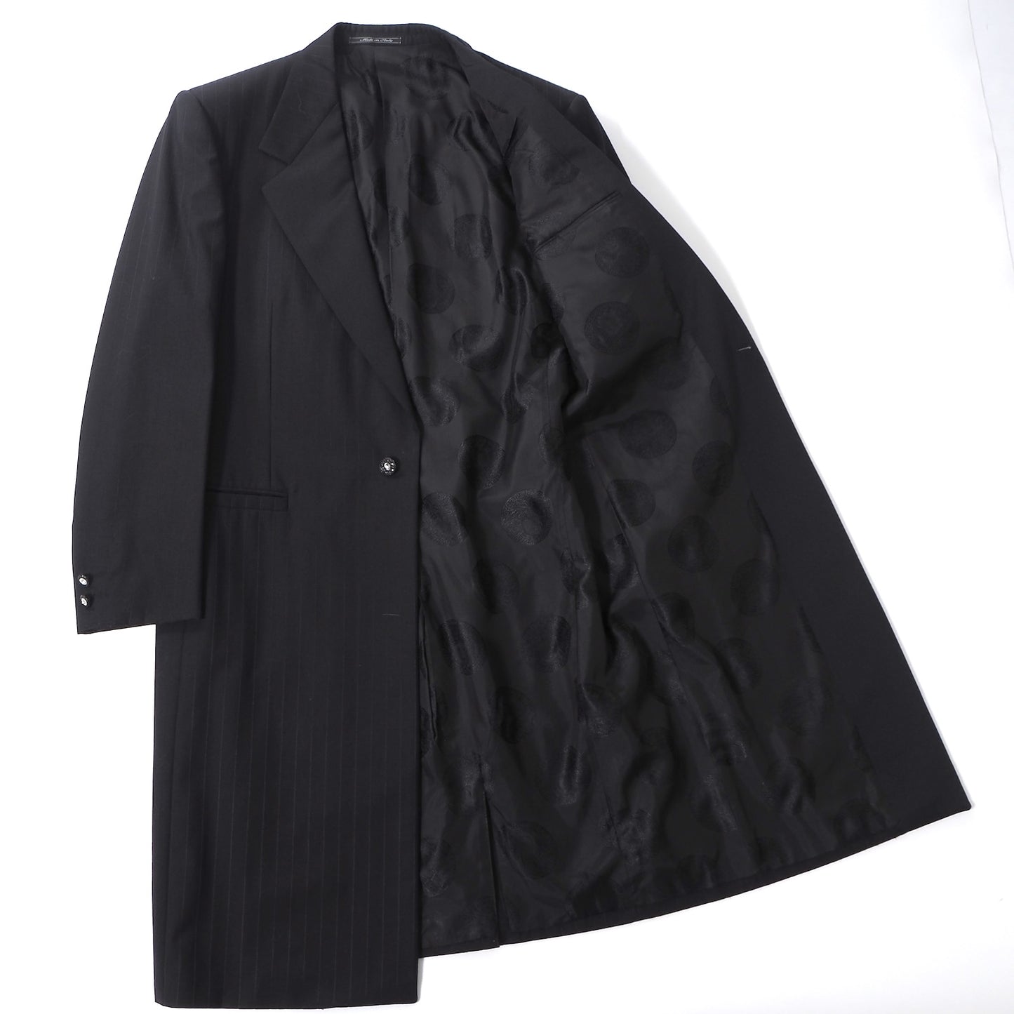 ジャンニヴェルサーチ GIANNI VERSACE ヴィンテージ ウール スーツ ロングジャケット パンツ 48 ブラック メンズ 正規品 6-YB027