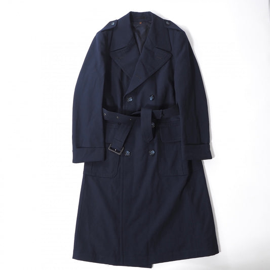 美品 イヴ・サンローラン Yves Saint Laurent ヴィンテージ トレンチコート M ネイビー メンズ 正規品 6-YB029