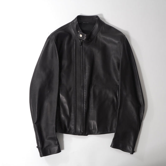 美品 グッチ GUCCI トムフォード期 ラムレザー ライダース ジャケット 50 ブラック メンズ 正規品 6-YB031