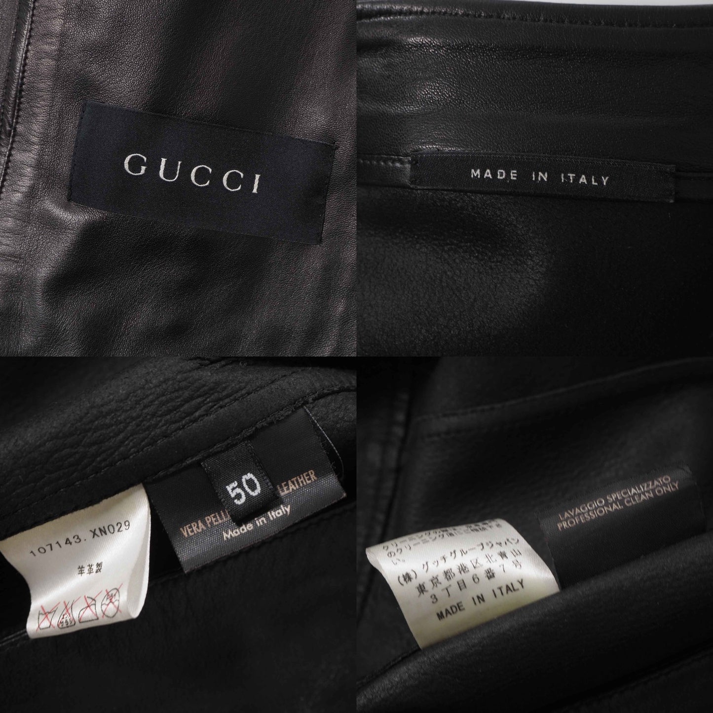 美品 グッチ GUCCI トムフォード期 ラムレザー ライダース ジャケット 50 ブラック メンズ 正規品 6-YB031