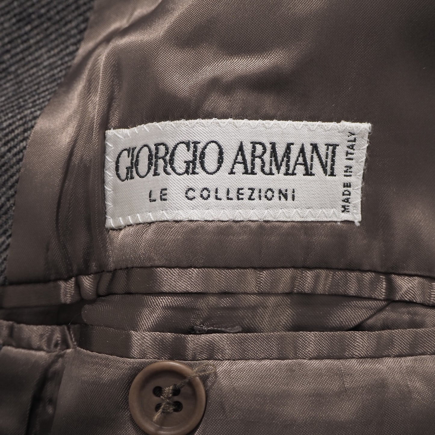 美品 ジョルジオアルマーニ GIORGIO ARMANI ヴィンテージ ダブルブレスト コート 50 グレー メンズ 正規品 6-YB033