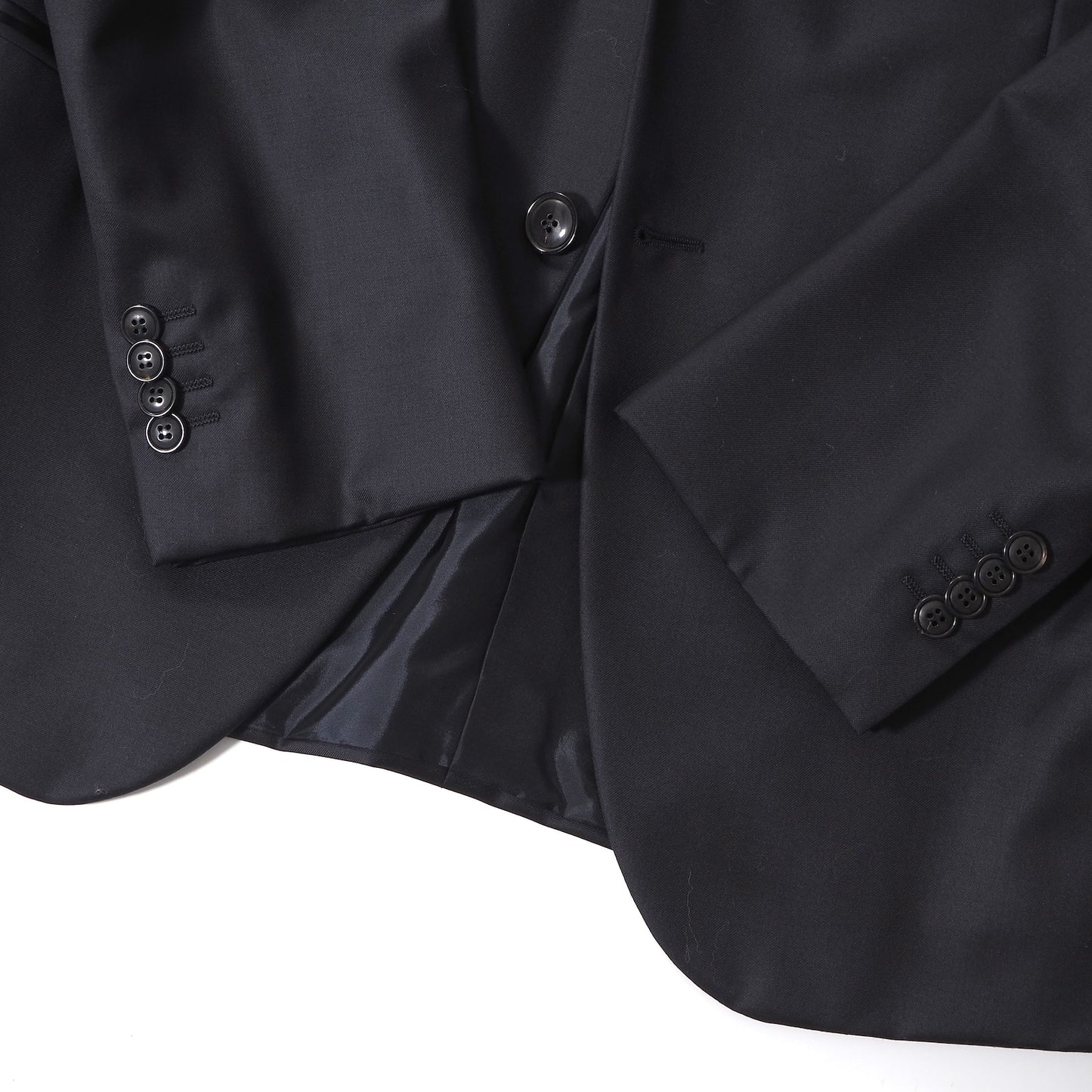 美品 ジョルジオアルマーニ GIORGIO ARMANI ヴァージンウール カシミヤ スーツ ジャケット パンツ 52 ダークネイビー メンズ 正規品 6-YB034