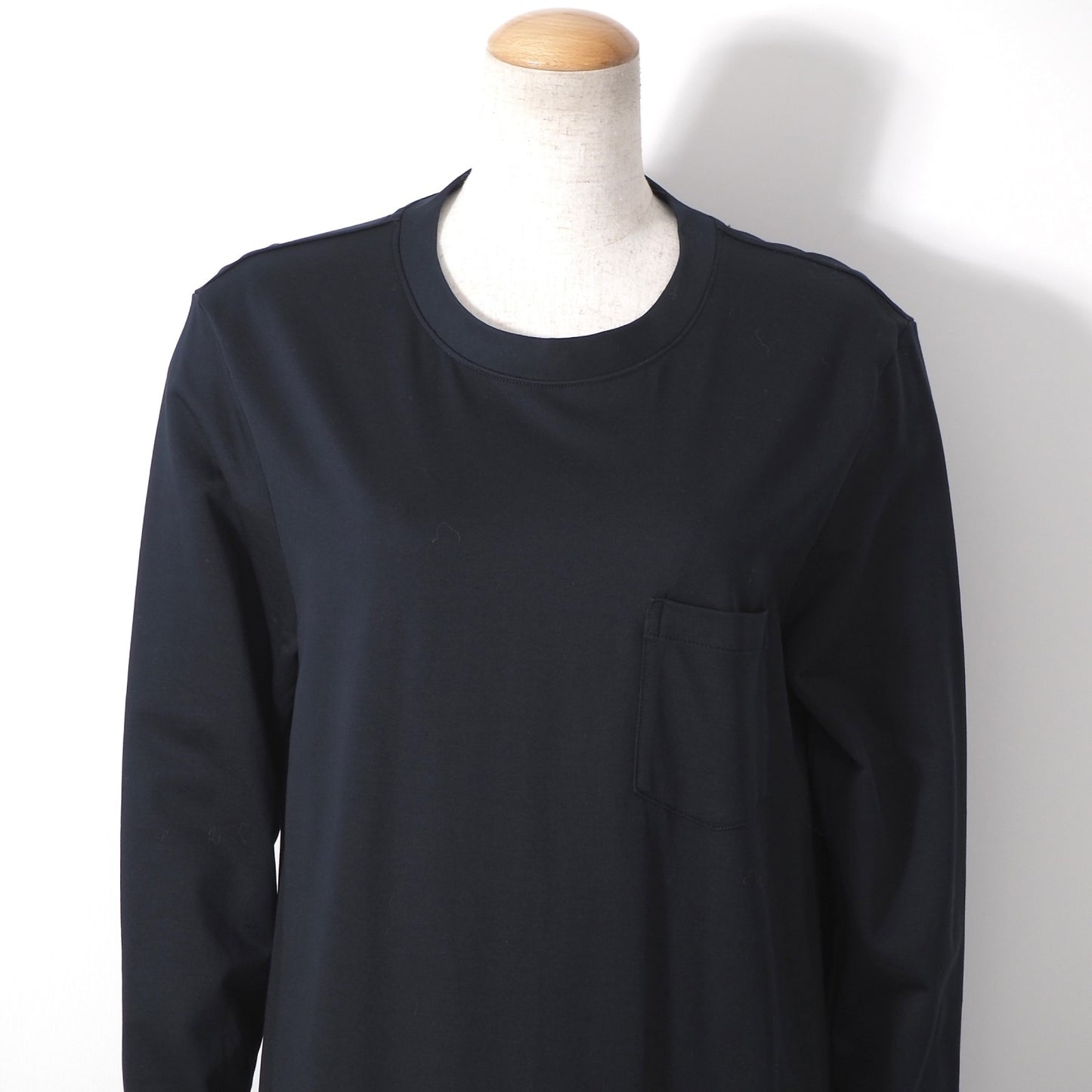 美品 トムブラウン THOM BROWNE 長袖 ワンピース 44 ダークネイビー レディース 正規品 6-YB036