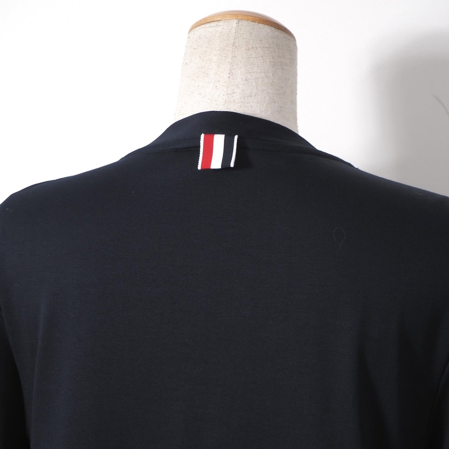 美品 トムブラウン THOM BROWNE 長袖 ワンピース 44 ダークネイビー レディース 正規品 6-YB036