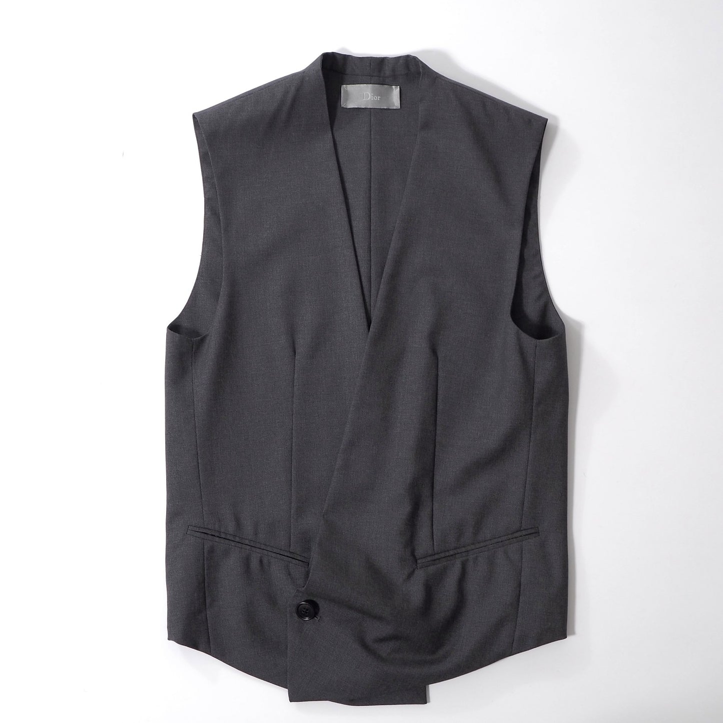 美品 ディオールオム Dior HOMME クリスヴァンアッシュ ベスト ジレ 46 グレー メンズ 正規品 6-YB039