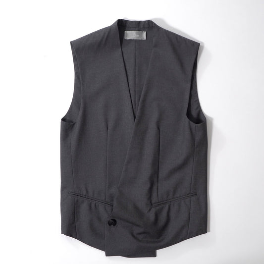 美品 ディオールオム Dior HOMME クリスヴァンアッシュ ベスト ジレ 46 グレー メンズ 正規品 6-YB039