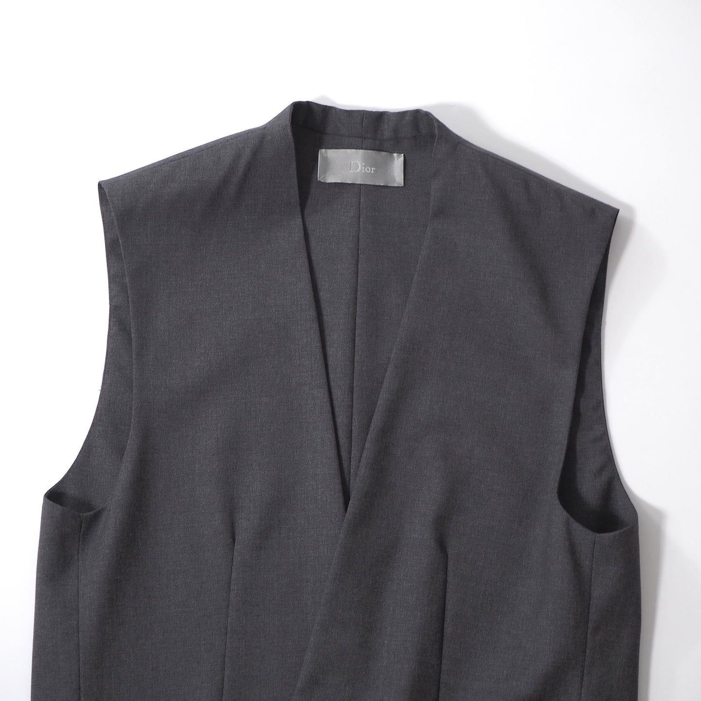 美品 ディオールオム Dior HOMME クリスヴァンアッシュ ベスト ジレ 46 グレー メンズ 正規品 6-YB039