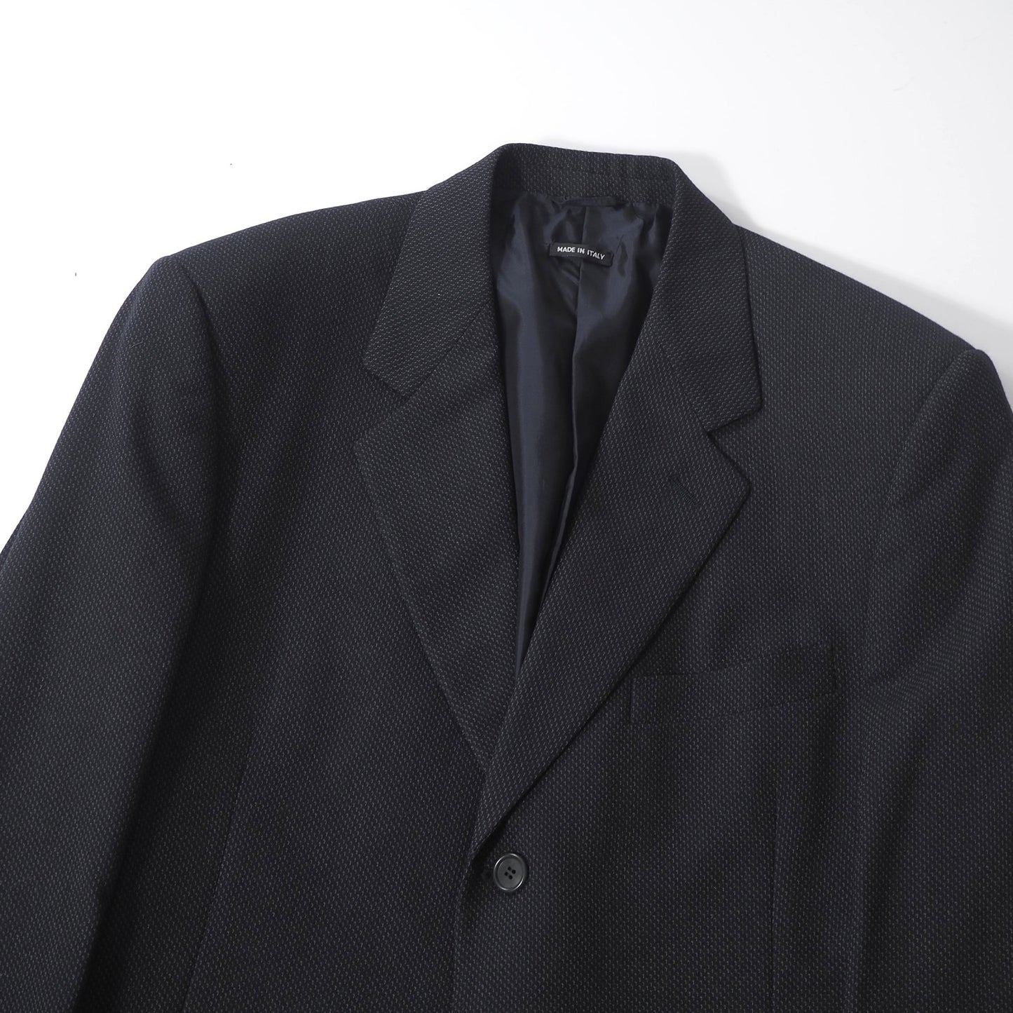 美品 ジョルジオアルマーニ GIORGIO ARMANI ストレッチ スーツ ジャケット パンツ 52 ブラック ダークグレー メンズ 正規品 6-YB043