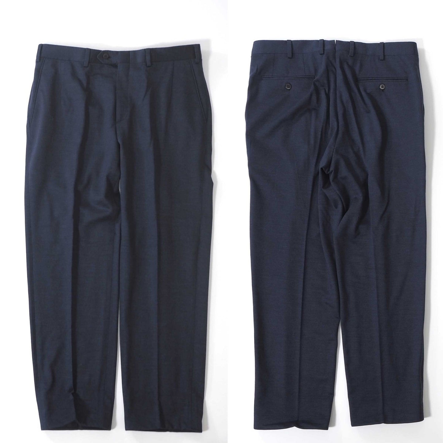美品 ブリオーニ Brioni イタリア製 ウール ストレッチ スーツ ジャケット パンツ 50 ネイビー メンズ 正規品 6-YB044
