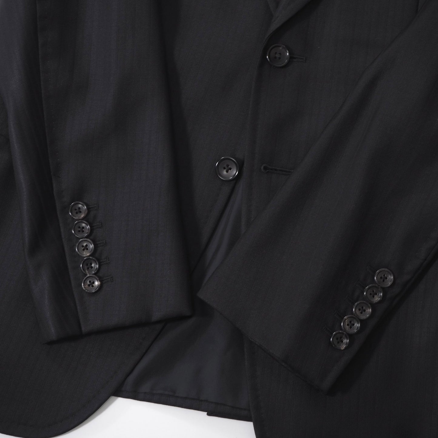 グッチ GUCCI トムフォード期 ウール スーツ ジャケット パンツ 46 ブラック シャドーストライプ メンズ 正規品 6-YC003