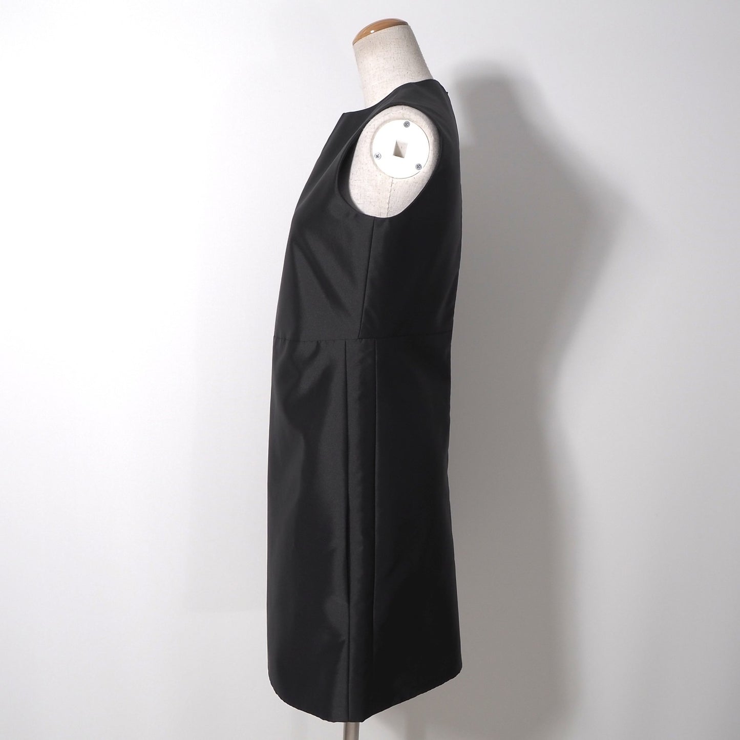 未使用 セリーヌ CELINE フィービー期 シルク混 ノースリーブ ワンピース 36 ダークグレー レディース 正規品 6-YC005