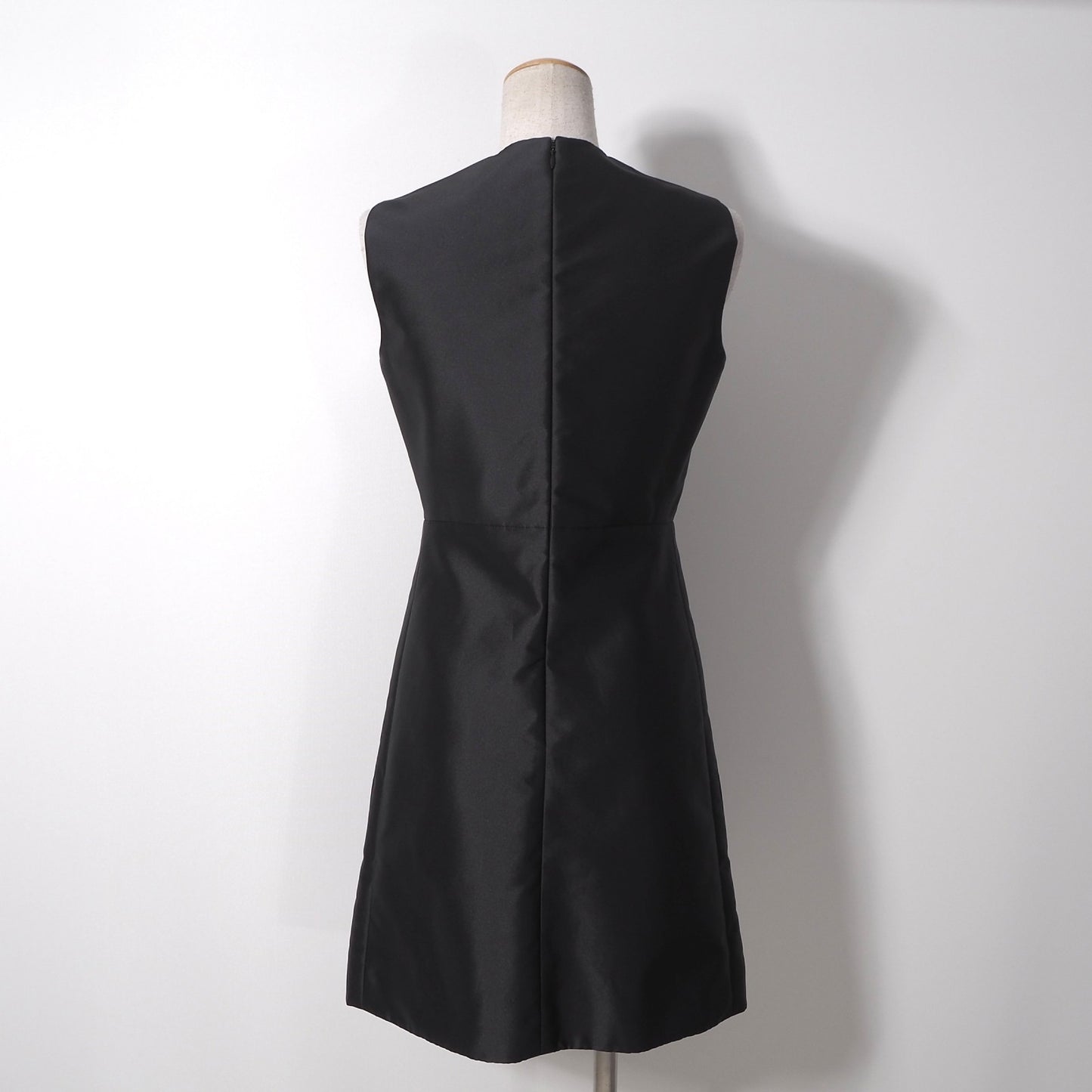 未使用 セリーヌ CELINE フィービー期 シルク混 ノースリーブ ワンピース 36 ダークグレー レディース 正規品 6-YC005