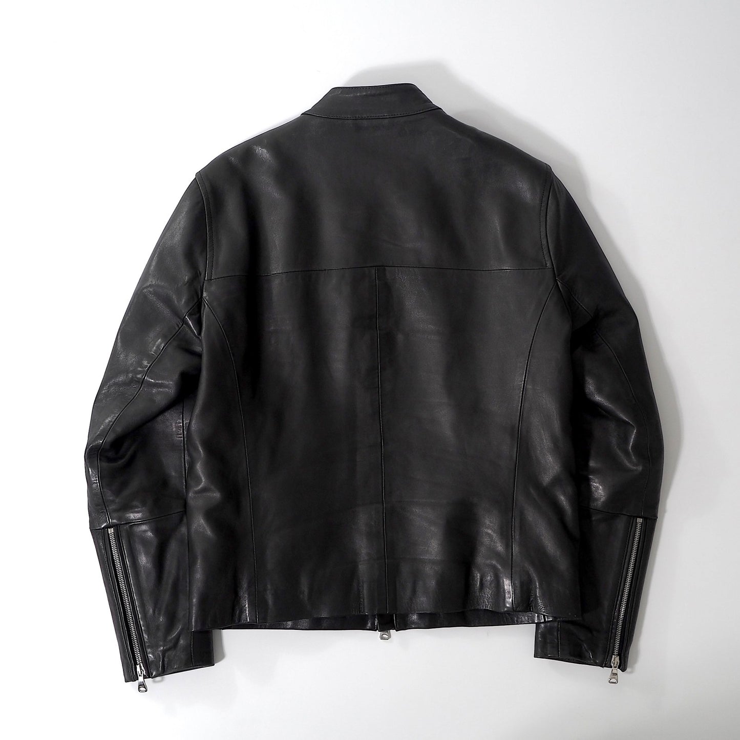 エンメティ EMMETI イタリア製 ラムレザー ライダース ジャケット 46 ブラック メンズ 正規品 6-YC006