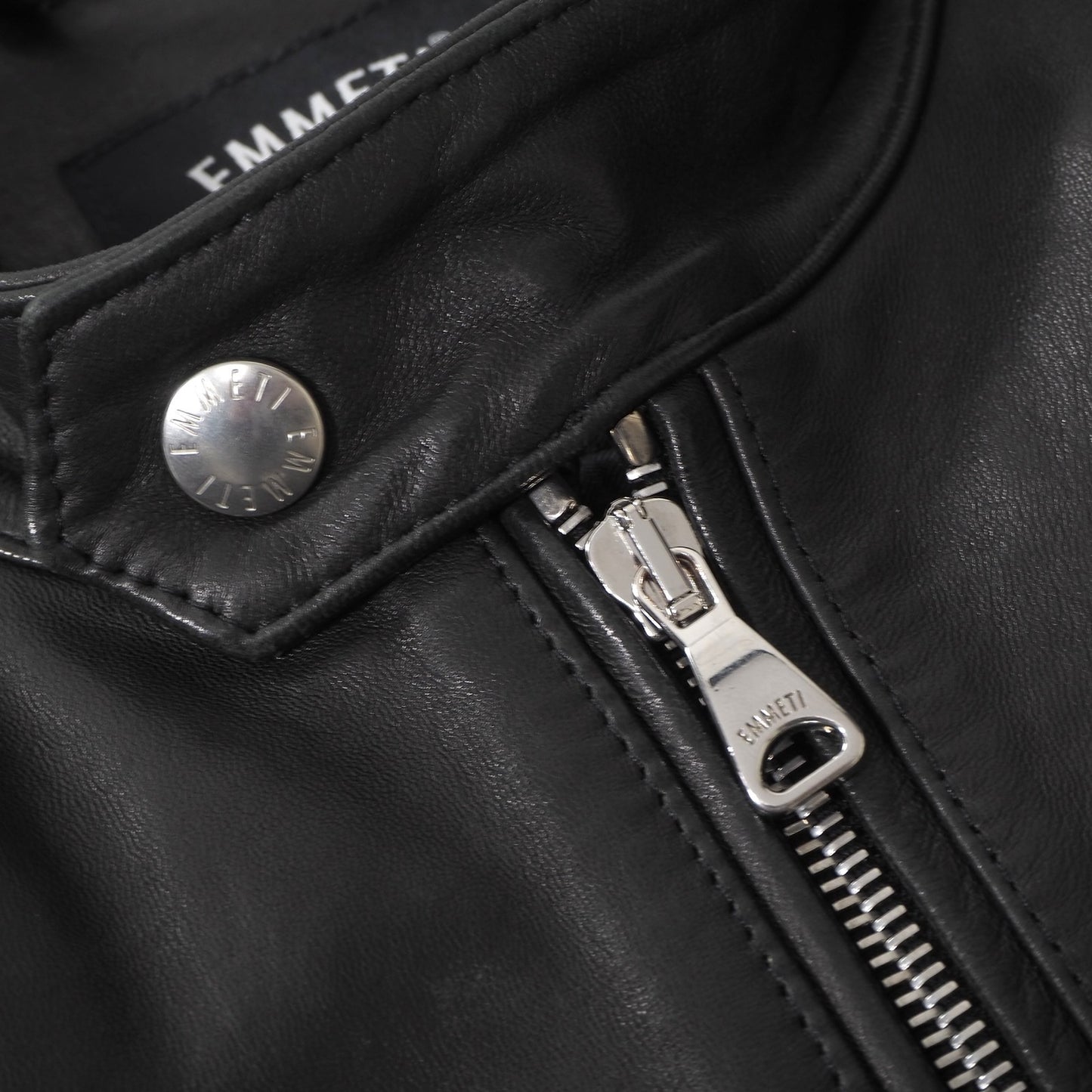 エンメティ EMMETI イタリア製 ラムレザー ライダース ジャケット 46 ブラック メンズ 正規品 6-YC006