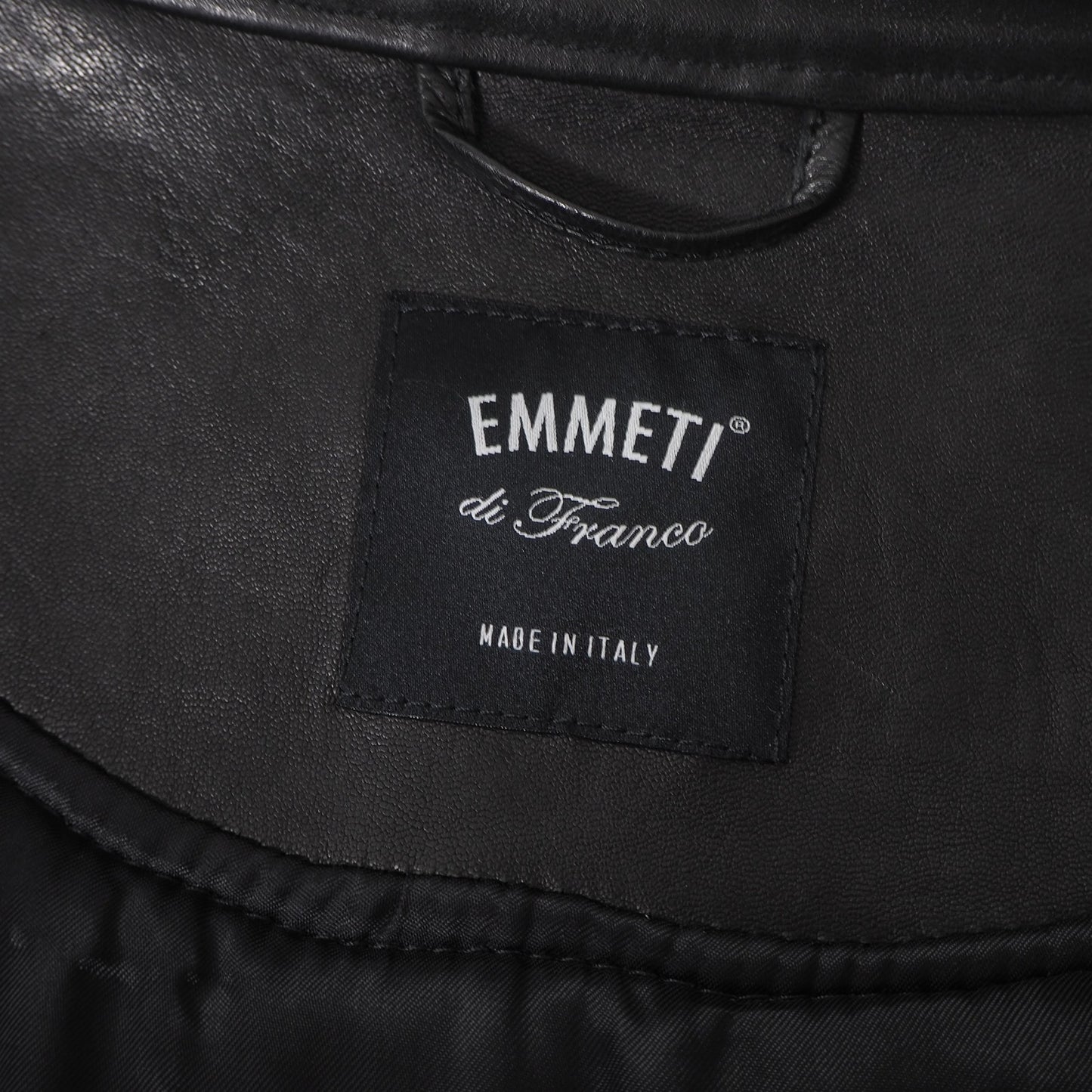 エンメティ EMMETI イタリア製 ラムレザー ライダース ジャケット 46 ブラック メンズ 正規品 6-YC006