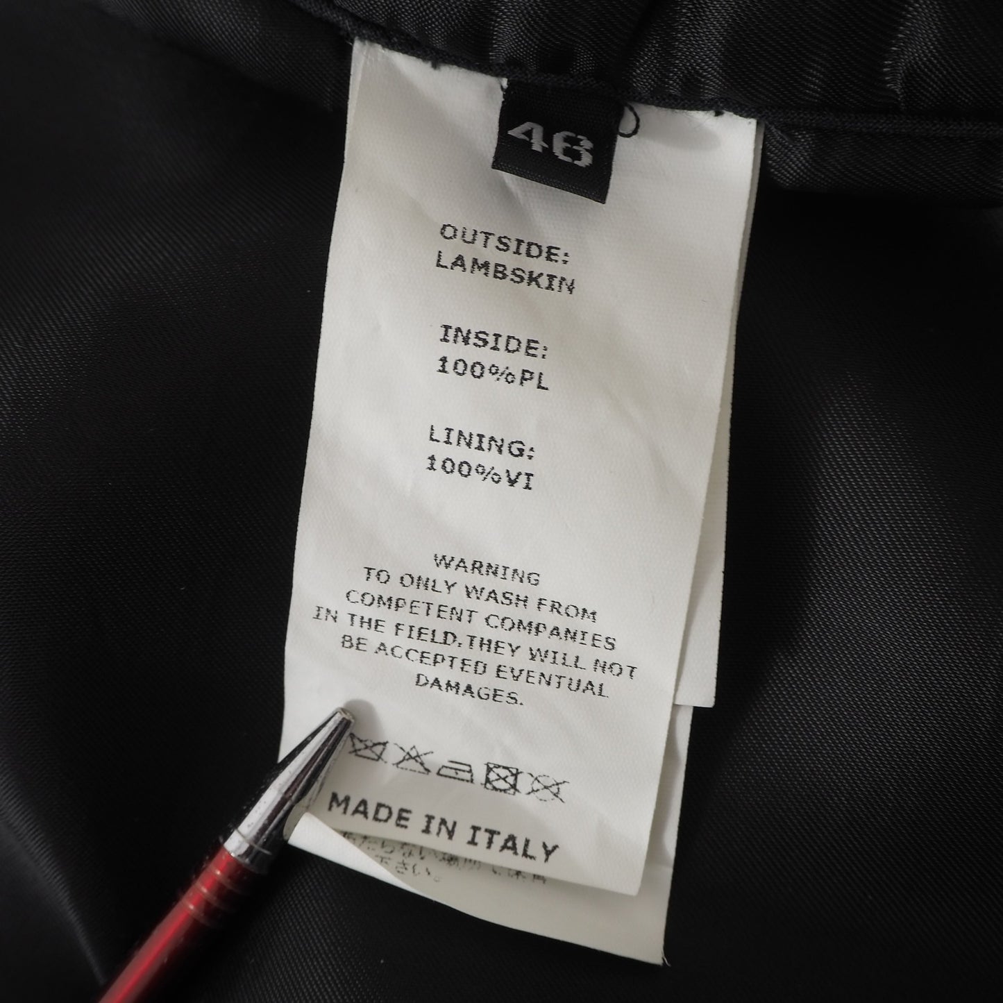 エンメティ EMMETI イタリア製 ラムレザー ライダース ジャケット 46 ブラック メンズ 正規品 6-YC006