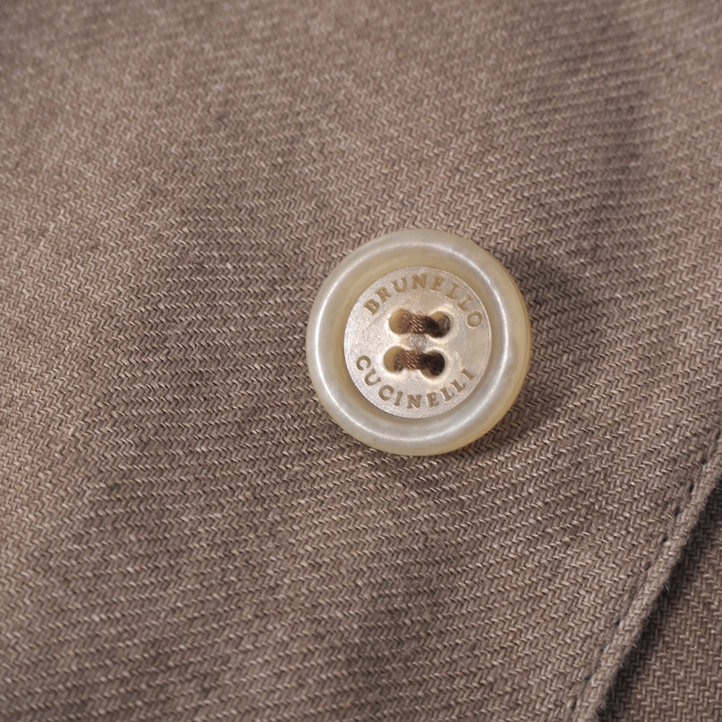 ブルネロクチネリ BRUNELLO CUCINELLI イタリア製 リネン サファリジャケット 46 ブラウン メンズ 正規品 6-YD046