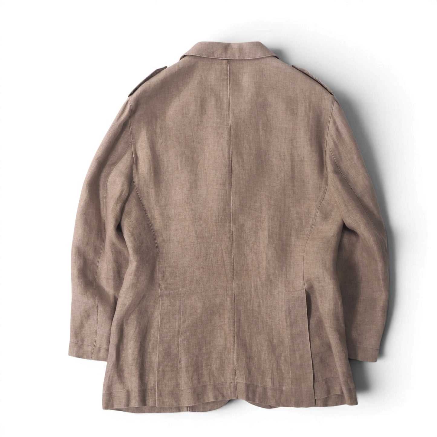 ブルネロクチネリ BRUNELLO CUCINELLI イタリア製 リネン サファリジャケット 46 ブラウン メンズ 正規品 6-YD046