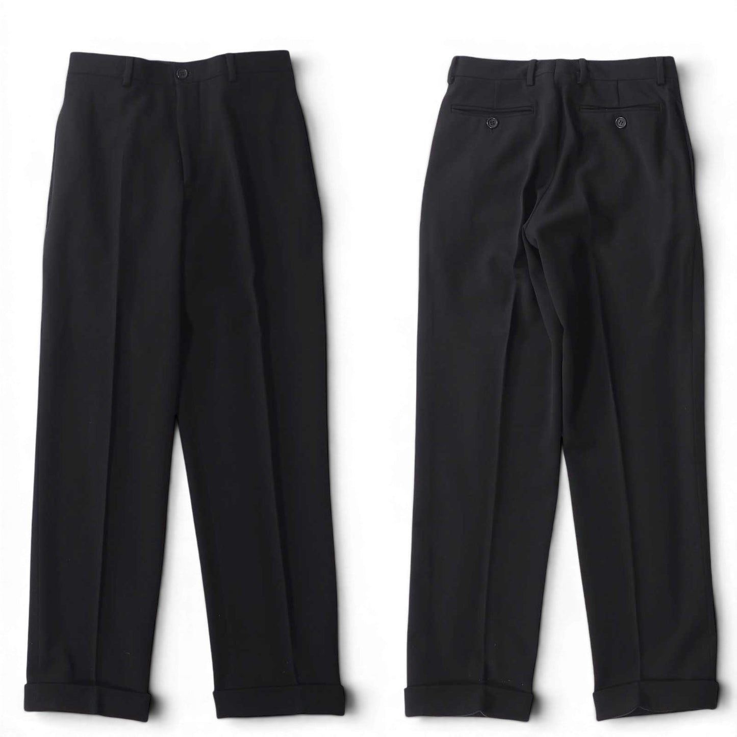 美品 ジョルジオアルマーニ GIORGIO ARMANI 黒タグ ストレッチ ドレススーツ 46 ブラック メンズ 正規品 6-YD048