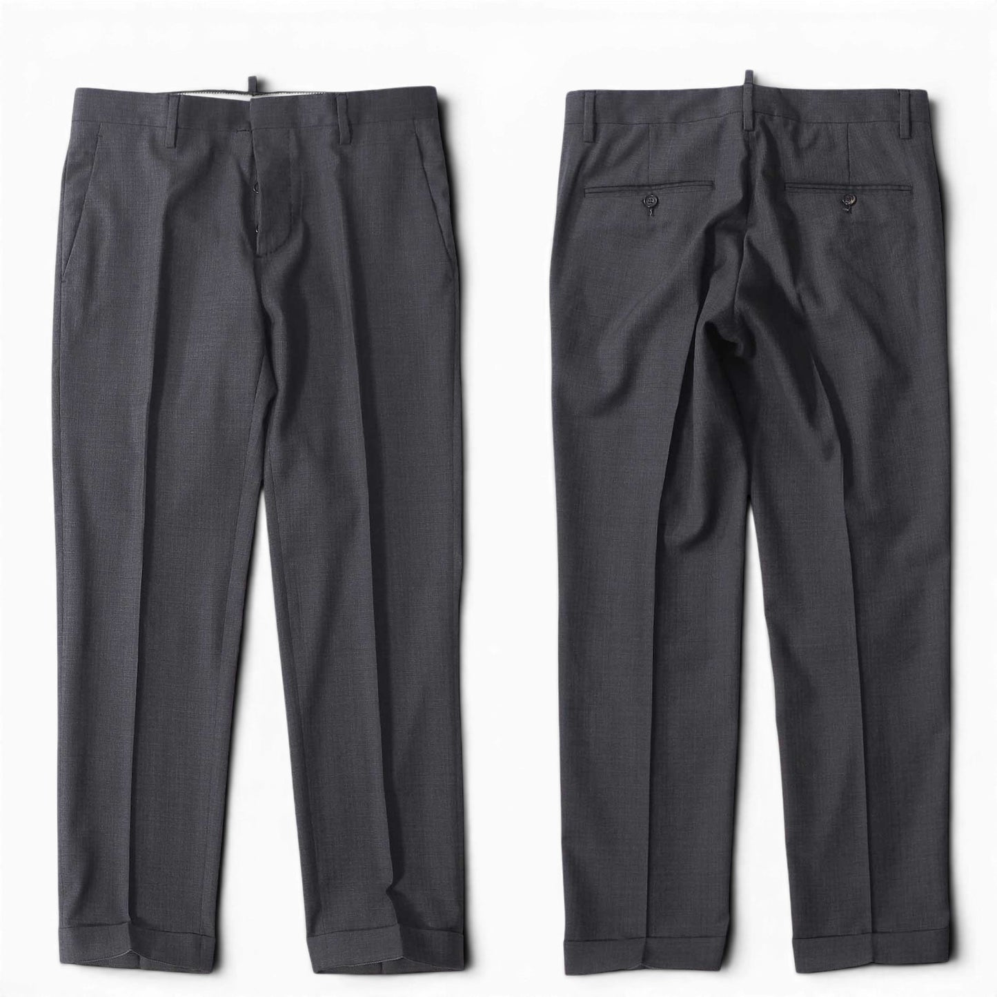 ディースクエアード2 DSQUARED2 ヴァージンウール ダブルブレスト スーツ ジャケット パンツ 46 グレー メンズ 正規品 6-YD050