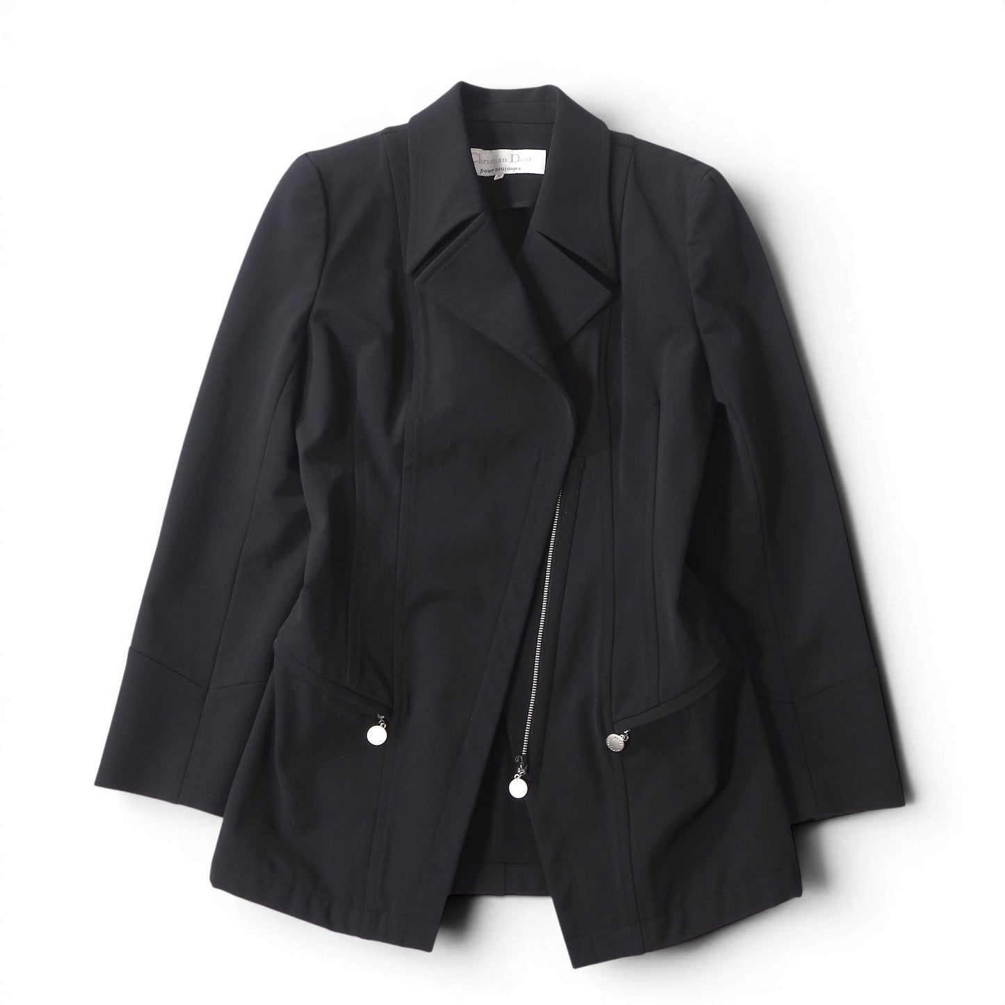クリスチャンディオール Christian Dior ヴィンテージ ジャケット 38 ブラック レディース 正規品 6-YD051