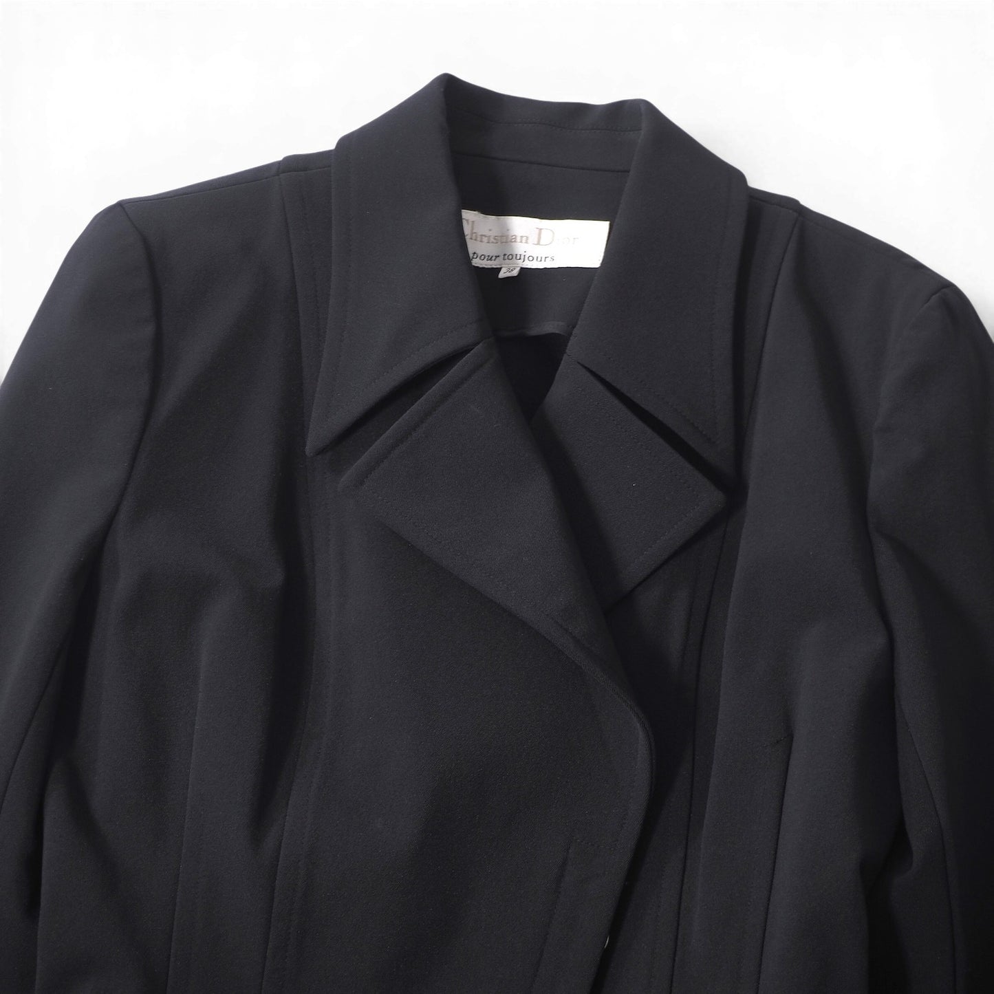 クリスチャンディオール Christian Dior ヴィンテージ ジャケット 38 ブラック レディース 正規品 6-YD051