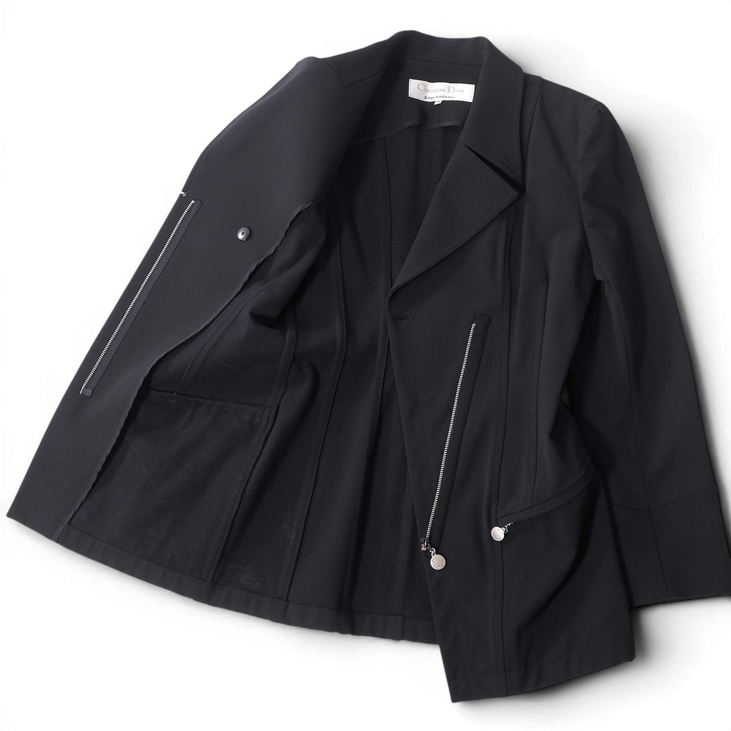 クリスチャンディオール Christian Dior ヴィンテージ ジャケット 38 ブラック レディース 正規品 6-YD051
