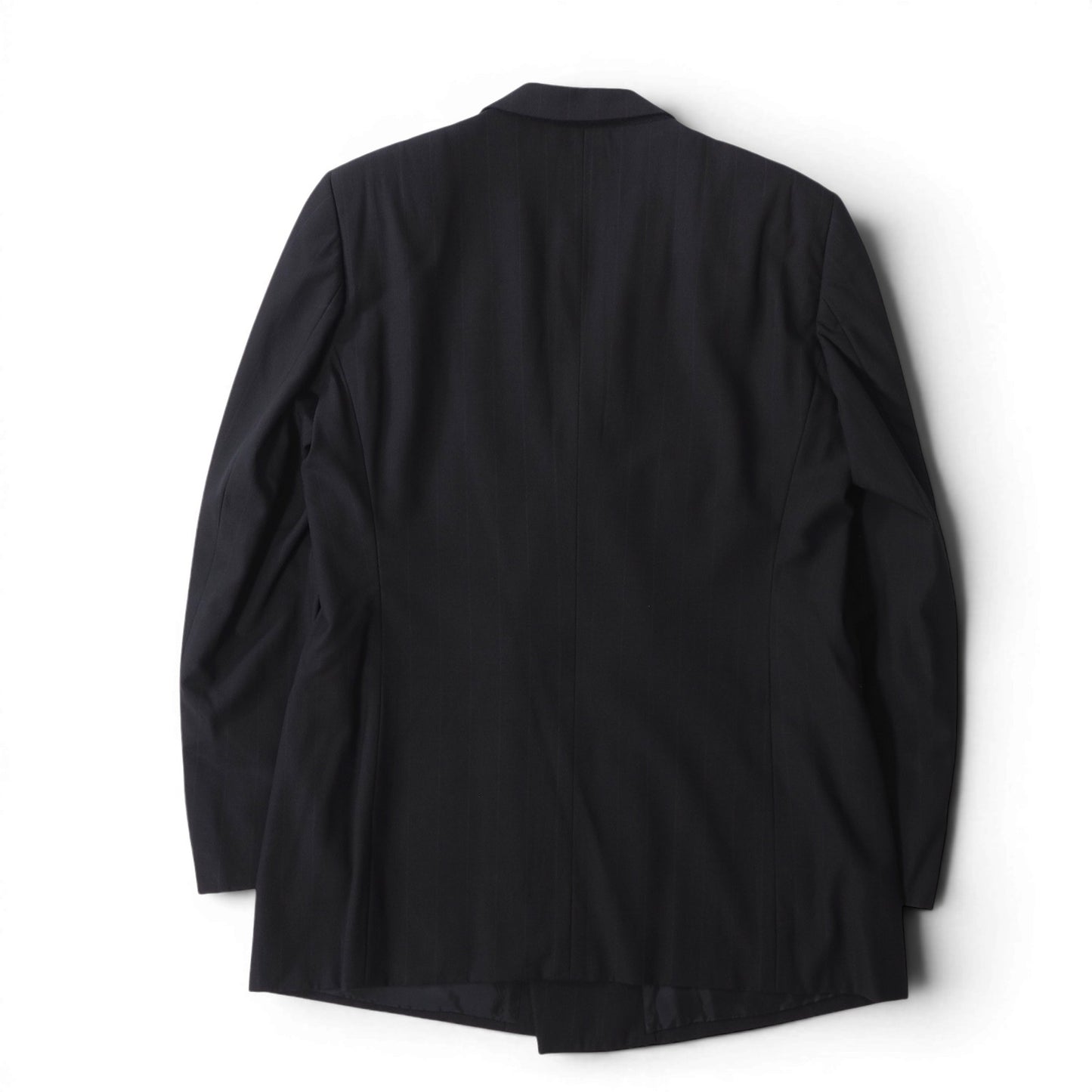 ジョルジオアルマーニ GIORGIO ARMANI 黒タグ ウール シルク ダブルブレスト スーツ ジャケット パンツ 54 ダークネイビー メンズ 正規品 6-YD052