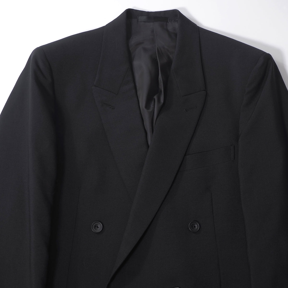 美品 クリスチャンディオール Christian Dior MONSIEUR ヴィンテージ ダブルブレスト スーツ ジャケット パンツ 94-82-175 ブラック メンズ 正規品 6-YD058