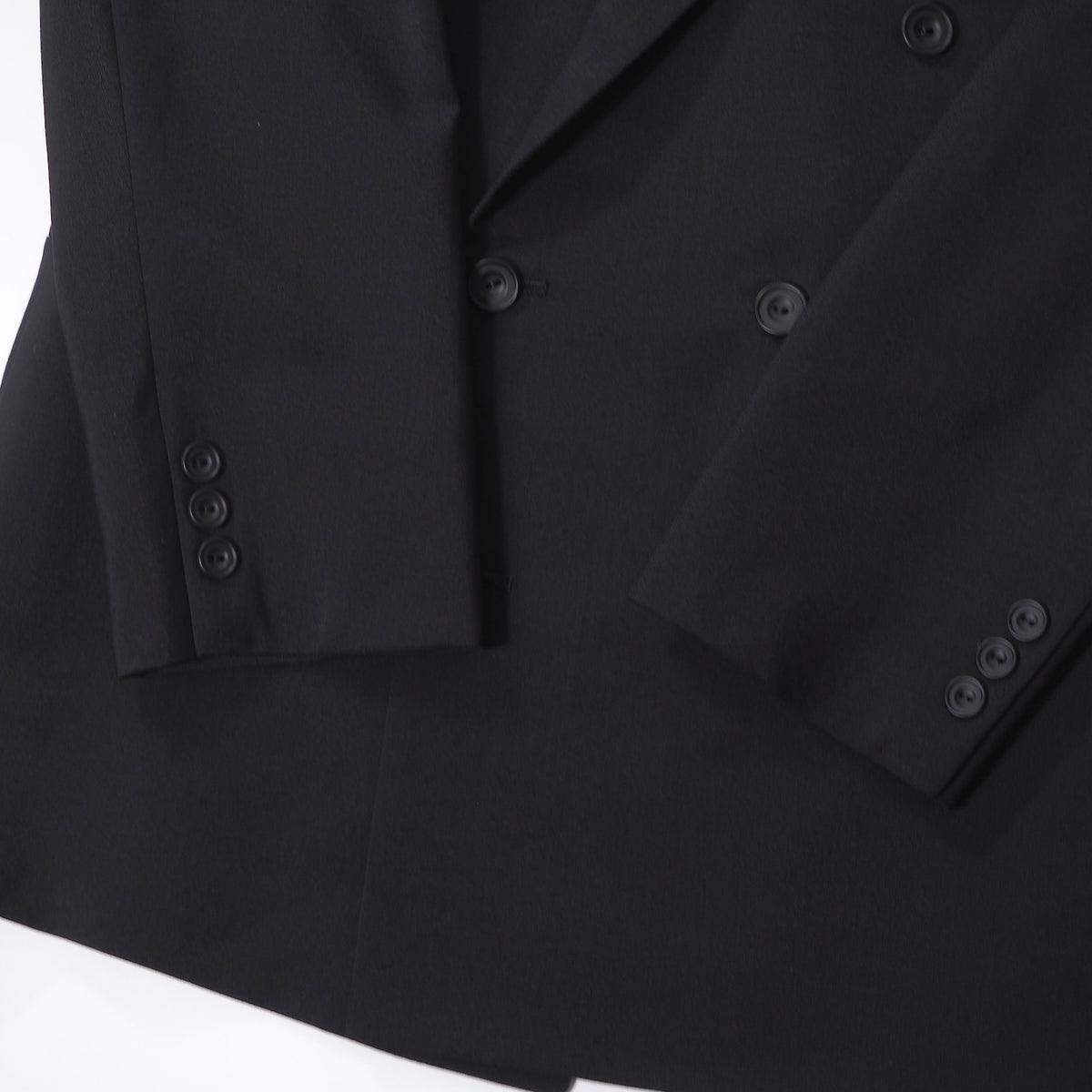美品 クリスチャンディオール Christian Dior MONSIEUR ヴィンテージ ダブルブレスト スーツ ジャケット パンツ 94-82-175 ブラック メンズ 正規品 6-YD058