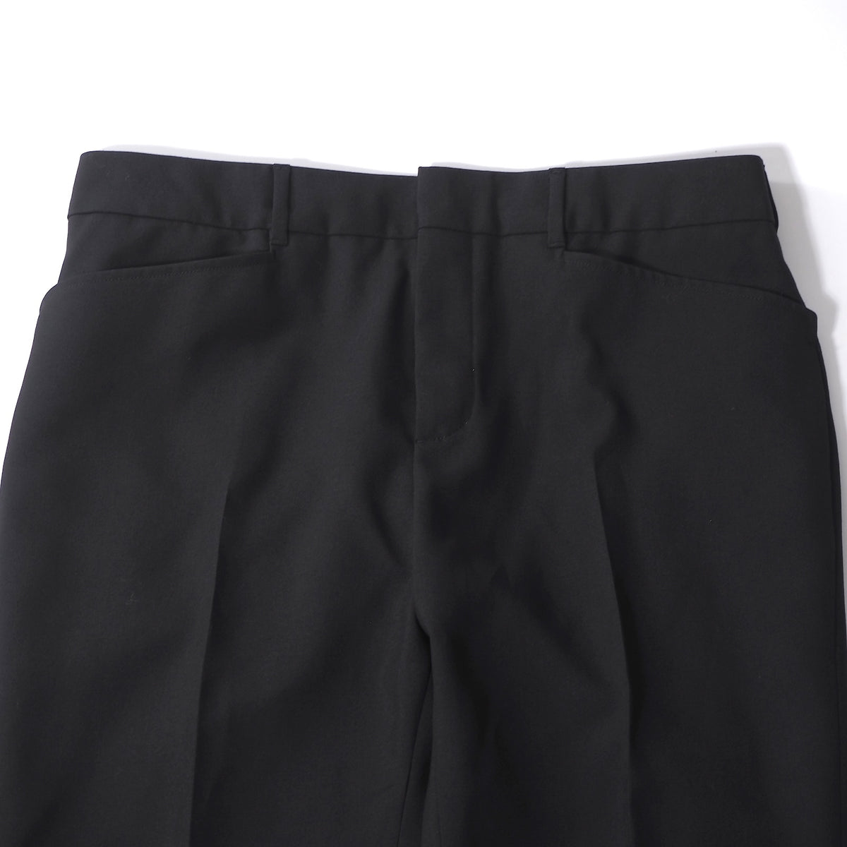 美品 サンローランパリ SAINT LAUENT PARIS ウール ワイドパンツ スラックス 50 ブラック メンズ 正規品 6-YD060