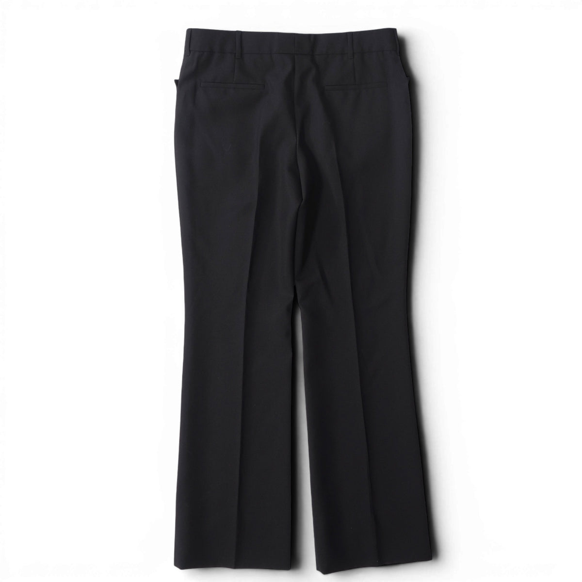 美品 サンローランパリ SAINT LAUENT PARIS ウール ワイドパンツ スラックス 50 ブラック メンズ 正規品 6-YD060