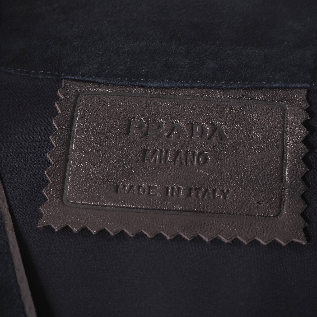 プラダ PRADA ヴィンテージ レザー切替 カーディガン 50 ネイビー メンズ 正規品 6-YD061