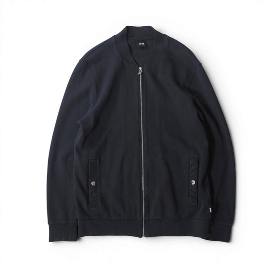 ヒューゴボス HUGO BOSS 現行 ジップアップ ジャケット ブルゾン L ネイビー メンズ 正規品 6-YE063