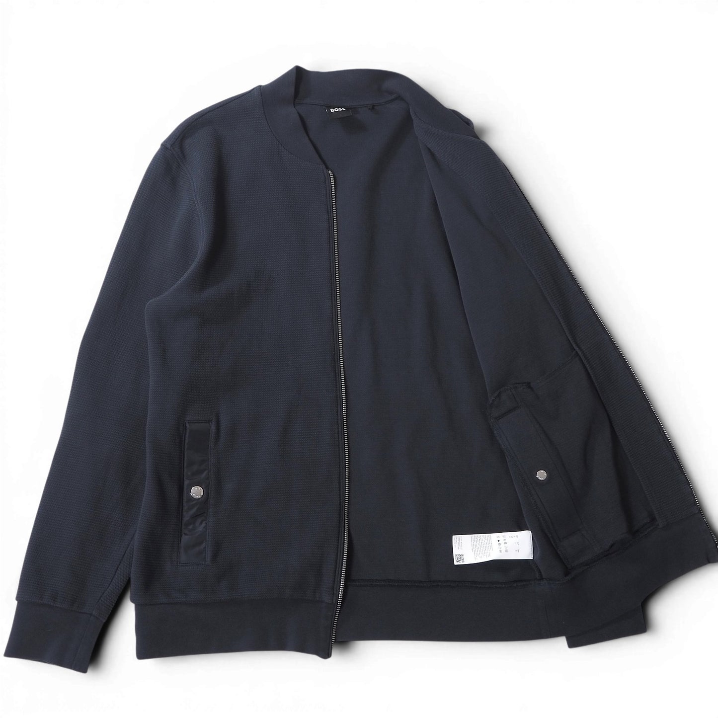 ヒューゴボス HUGO BOSS 現行 ジップアップ ジャケット ブルゾン L ネイビー メンズ 正規品 6-YE063