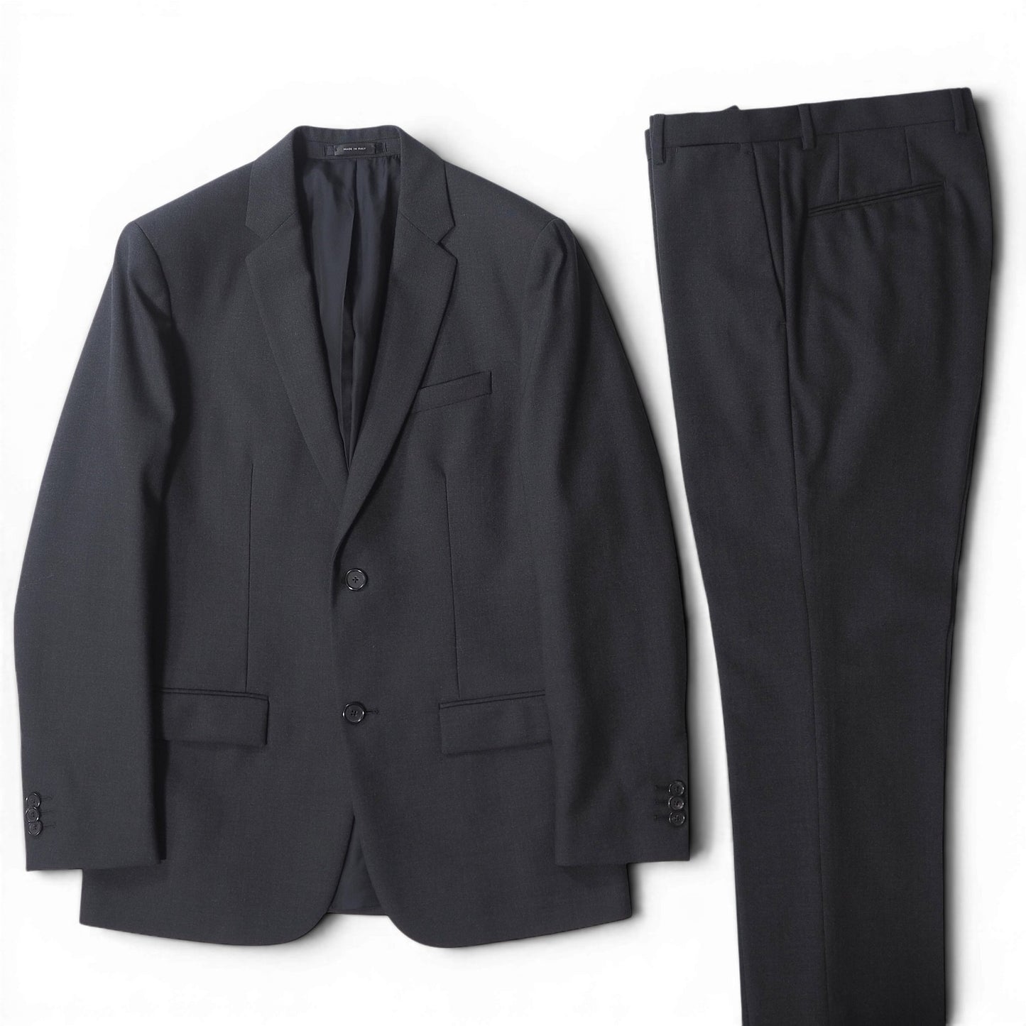 美品 ジルサンダー JIL SANDER ウール イタリア製 スーツ ジャケット パンツ 46 ダークグレー メンズ 正規品 6-YE064