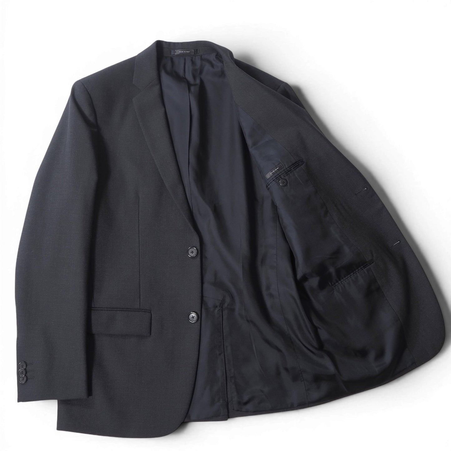 美品 ジルサンダー JIL SANDER ウール イタリア製 スーツ ジャケット パンツ 46 ダークグレー メンズ 正規品 6-YE064