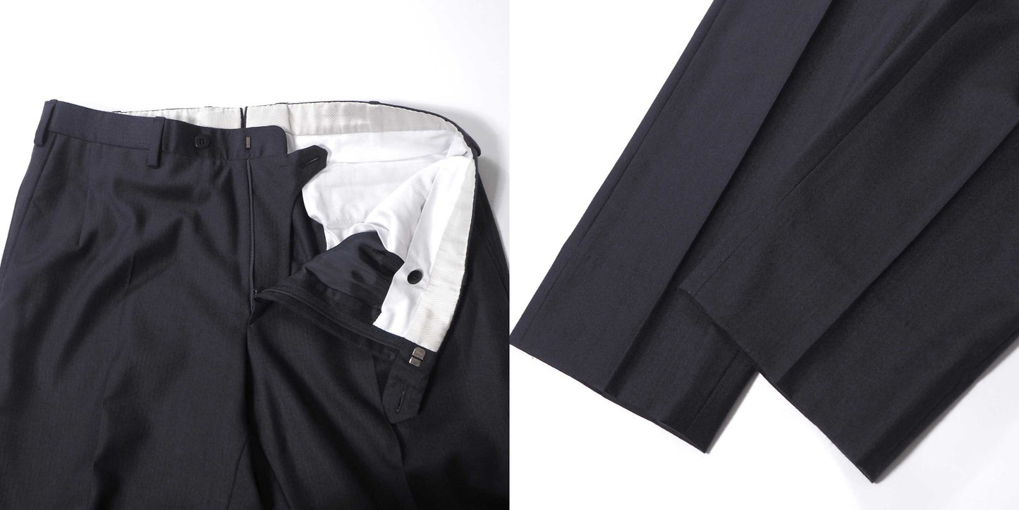 ブリオーニ Brioni イタリア製 Super150's ウール スーツ ジャケット パンツ 52 ネイビー メンズ 正規品 6-YE066