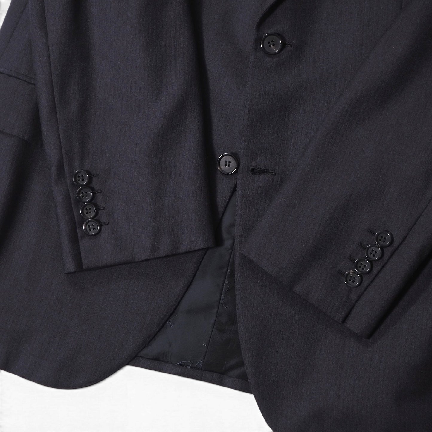 ブリオーニ Brioni イタリア製 Super150's ウール スーツ ジャケット パンツ 52 ネイビー メンズ 正規品 6-YE066
