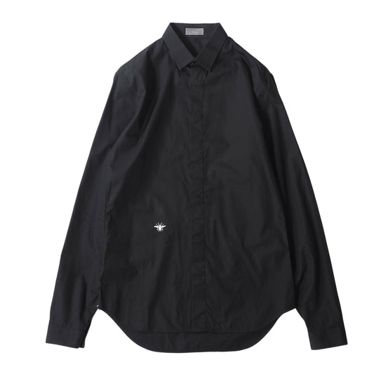 ディオールオム DIOR HOMME Bee刺繍 長袖 シャツ 37 ブラック メンズ 正規品 6-YE067