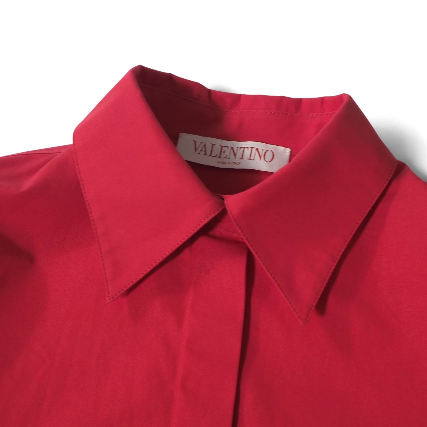 ヴァレンティノ VALENTINO 23AW オーバーサイズ 長袖 シャツ 36 レッド レディース 正規品 6-YE071