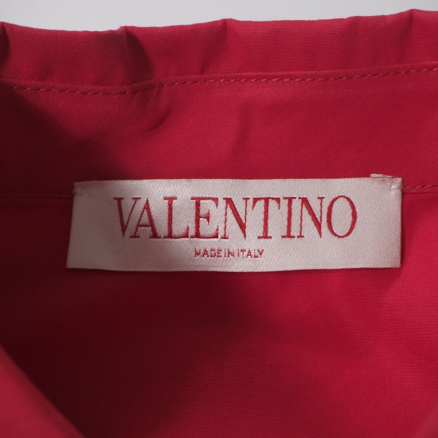 ヴァレンティノ VALENTINO 23AW オーバーサイズ 長袖 シャツ 36 レッド レディース 正規品 6-YE071