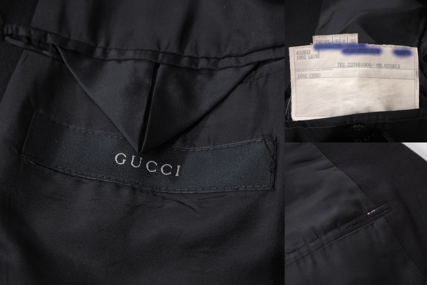 グッチ GUCCI トムフォード期 ウール スーツ ジャケット パンツ 50 ブラック メンズ 正規品 6-ZA004