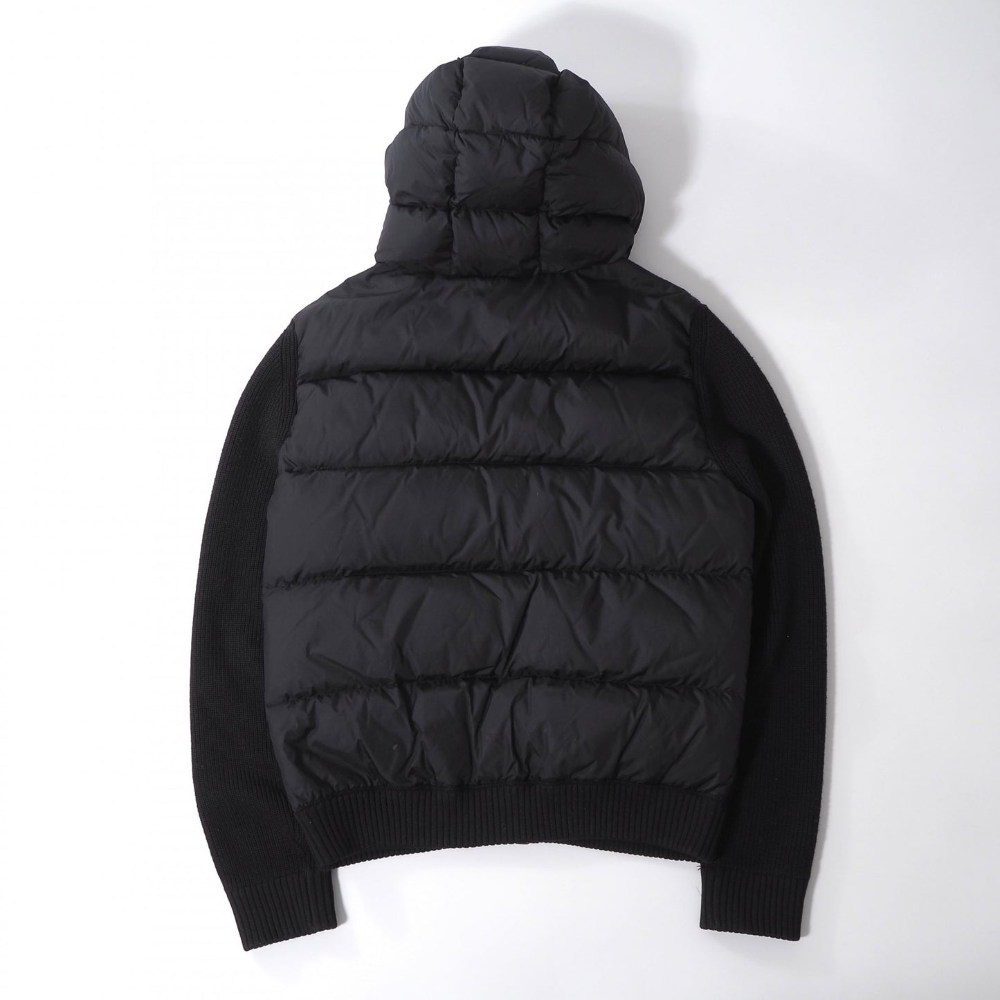モンクレール MONCLER ハイブリッド ダウンジャケット ニット切替 L ブラック メンズ 正規品 6-ZA011