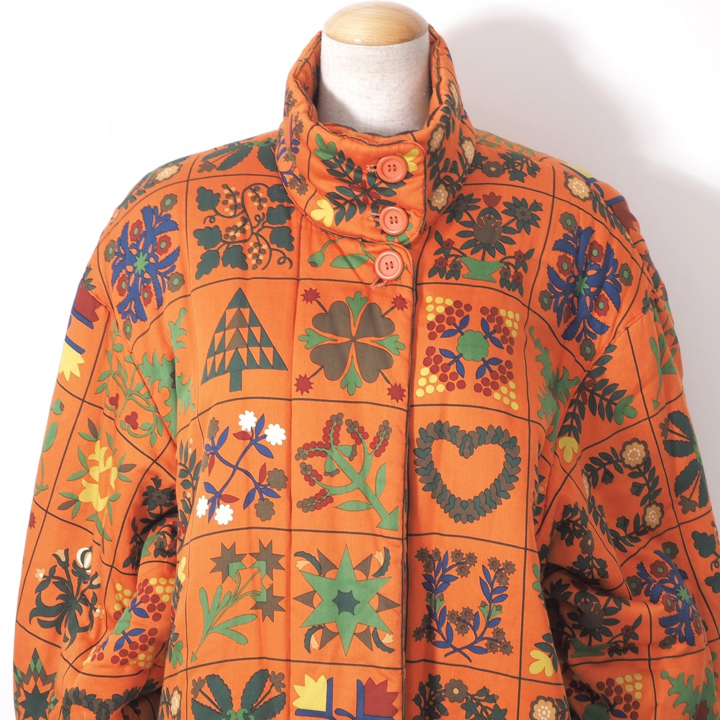 良品 クリスチャンディオール Christian Dior ヴィンテージ パデッド ジャケット 中綿 L オレンジ レディース 正規品 6-ZA014